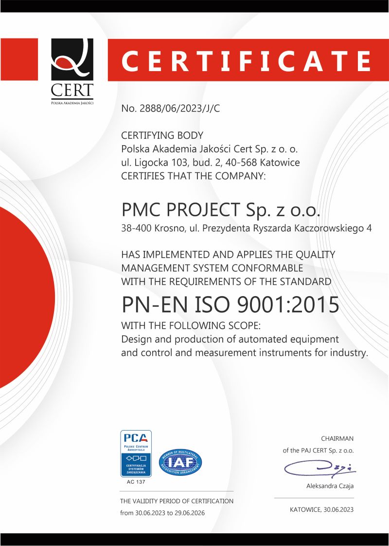 ISO Certificate english